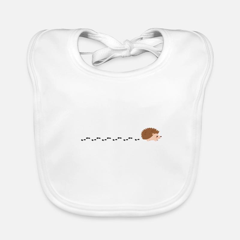 Igel Spuren Baby Bio-Lätzchen