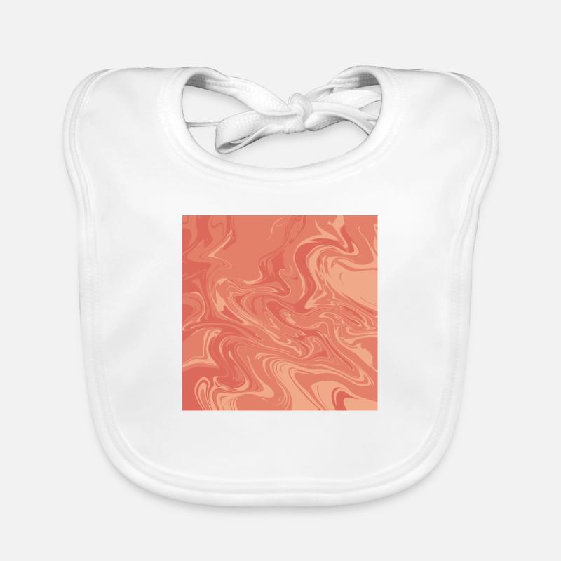 Orange marble Organic Baby Bibs