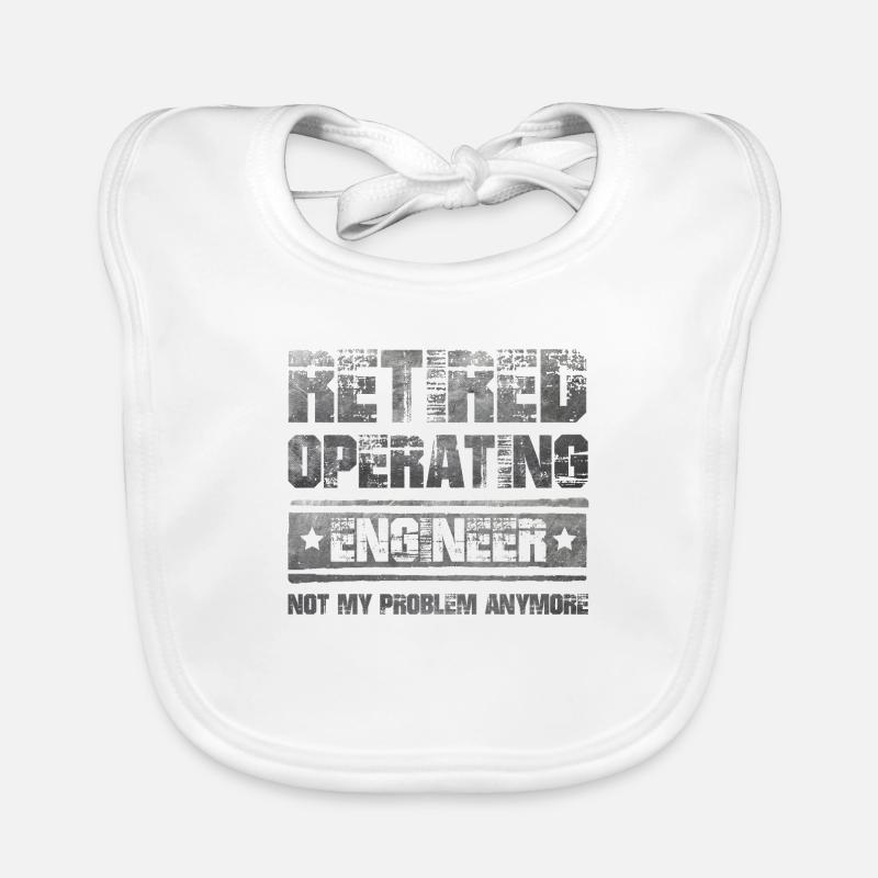 Lustiger Rentner Spruch Operating Engineer Baby Bio-Lätzchen