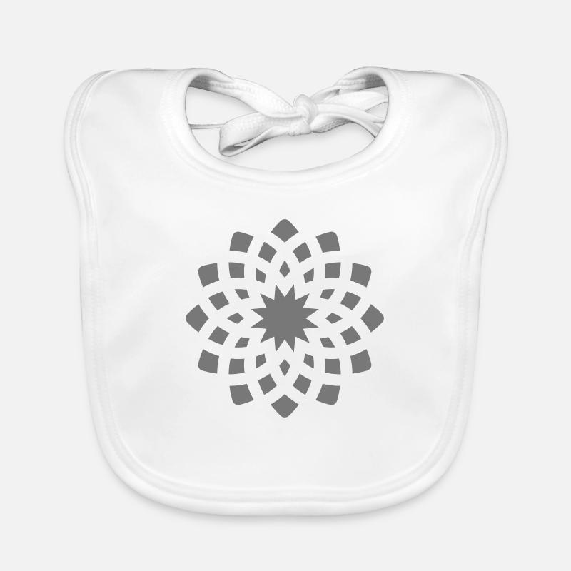 Chakra Yoga Fleur de Vie Fleur Gris Bavoir bio Bébé