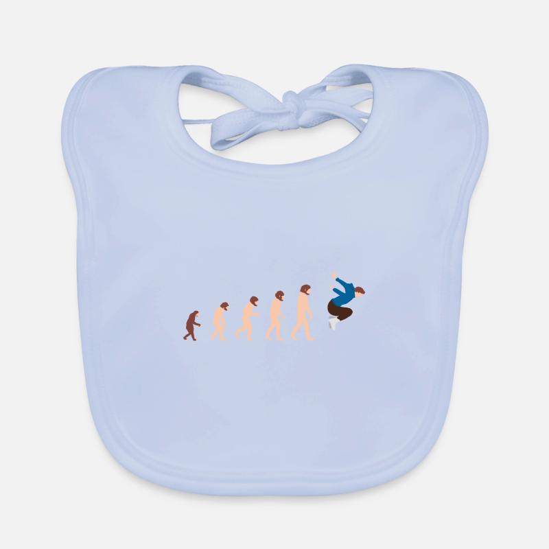 Evolution Parkour Free Running Jumping Geschenk Baby Bio-Lätzchen