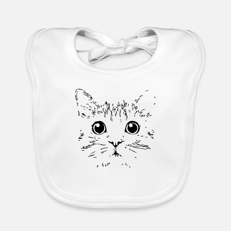 tete de chat Bavoir bio Bébé