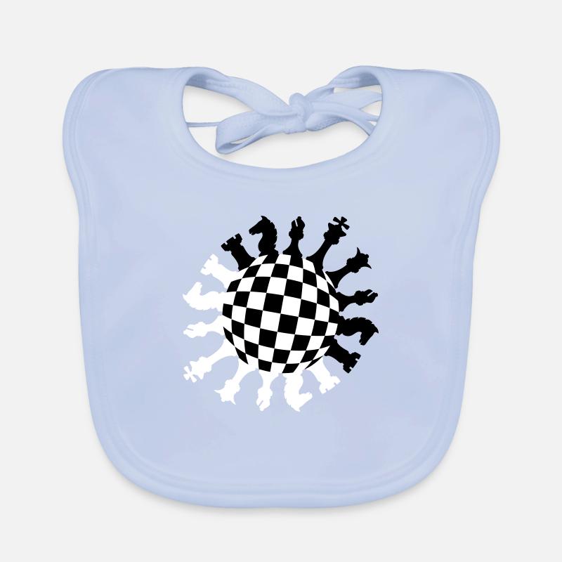 Rond cercle d’échecs Bavoir bio Bébé