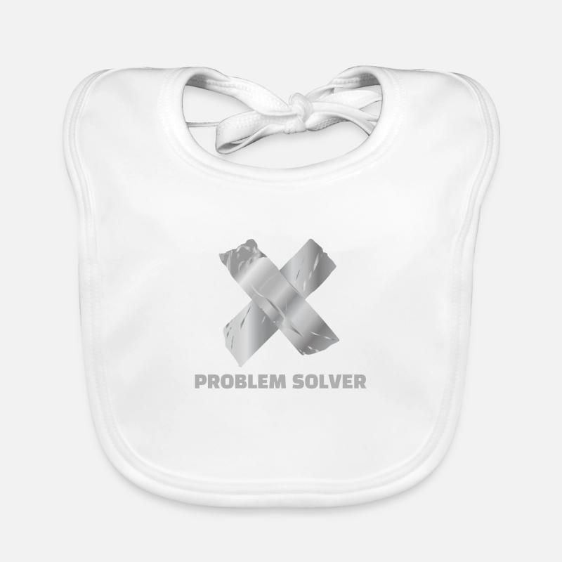 Duck Tape Problem Solver Funny Gift Idea Organic Baby Bibs