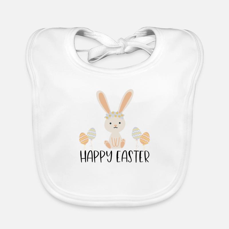Happy Easter - lapin de Pâques Bavoir bio Bébé