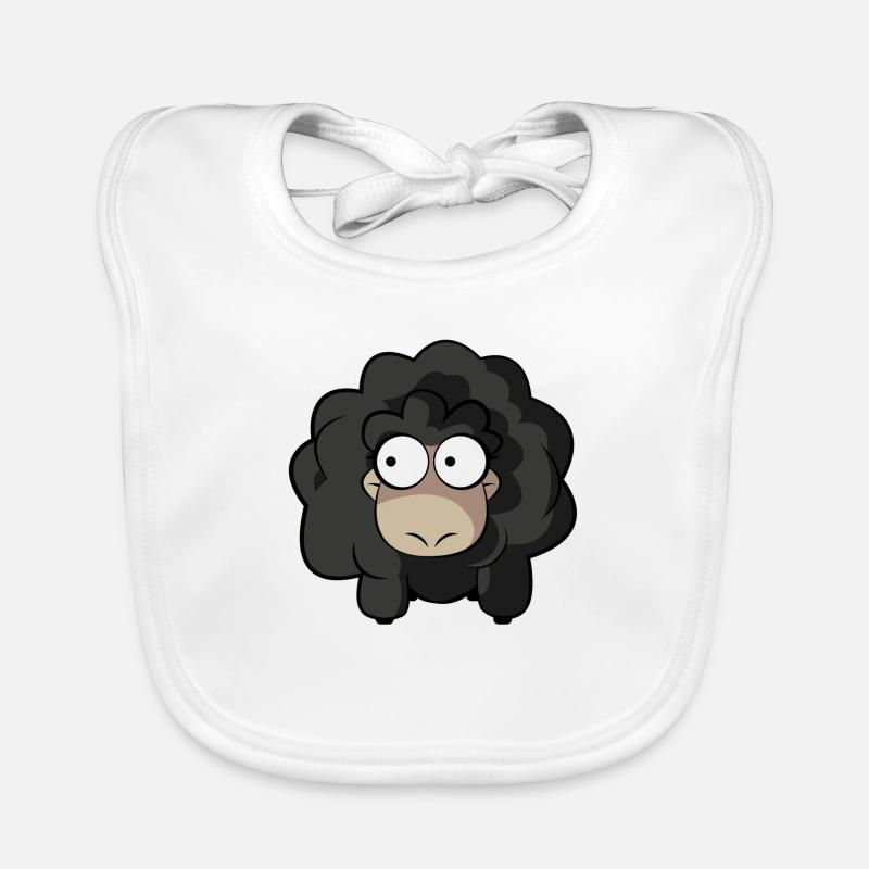 schwarzes schaf Baby Bio-Lätzchen