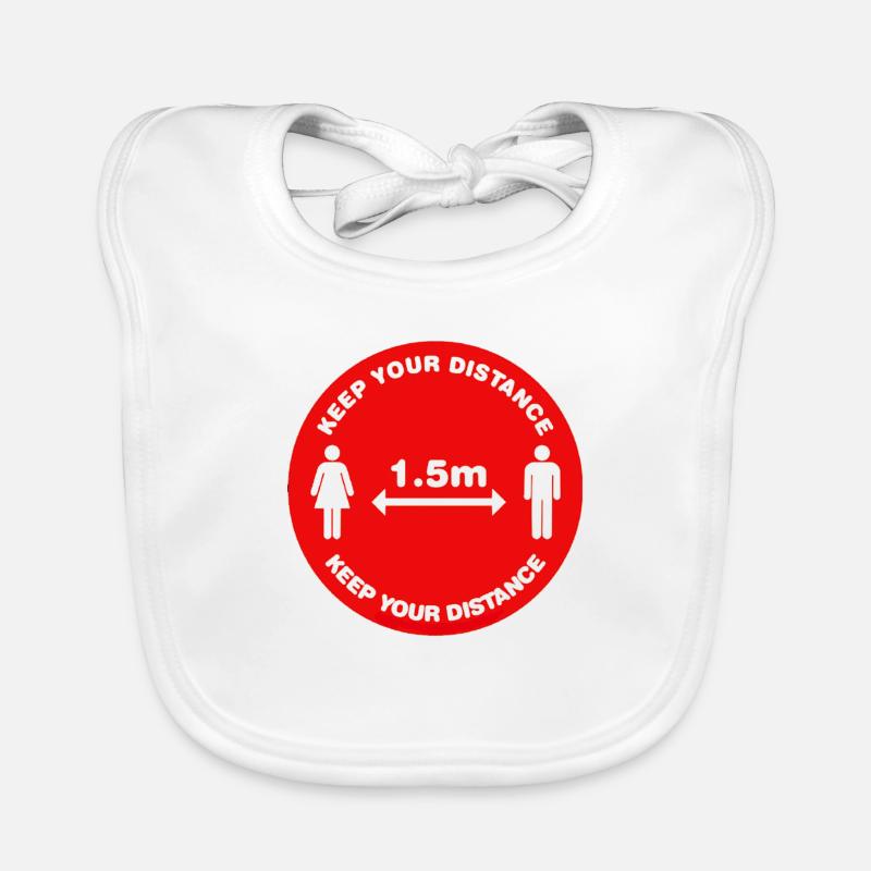 Gardez vos distances Bavoir bio Bébé