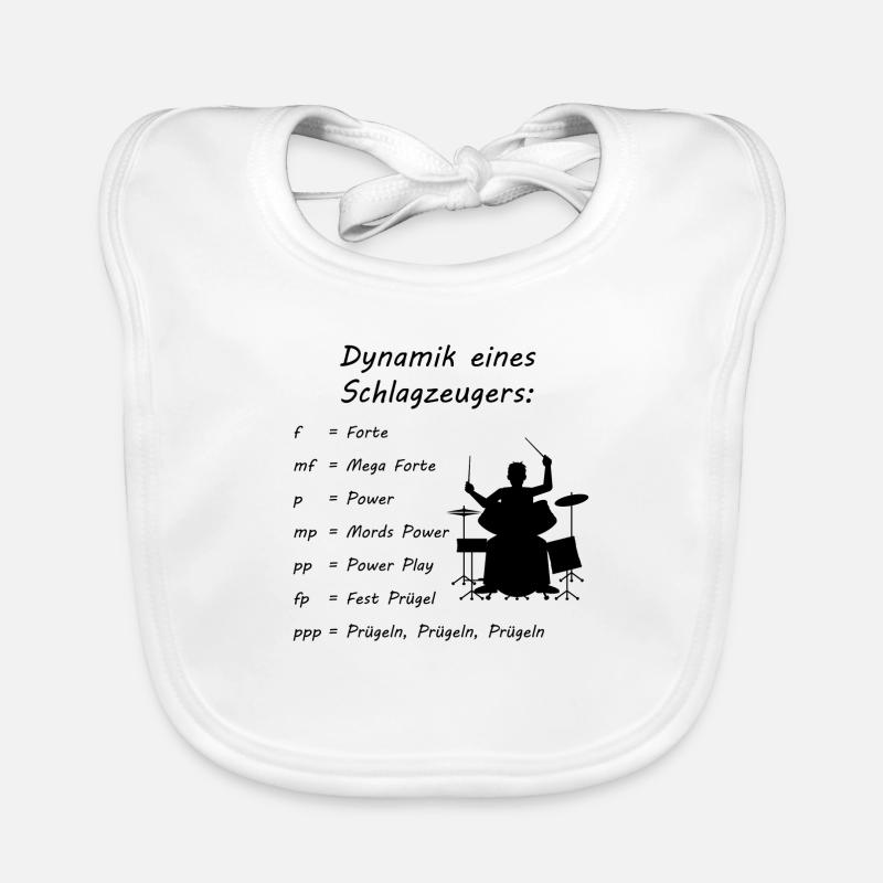 Dynamik eines Schlagzeuger Drum Schlagzeug Musik Baby Bio-Lätzchen
