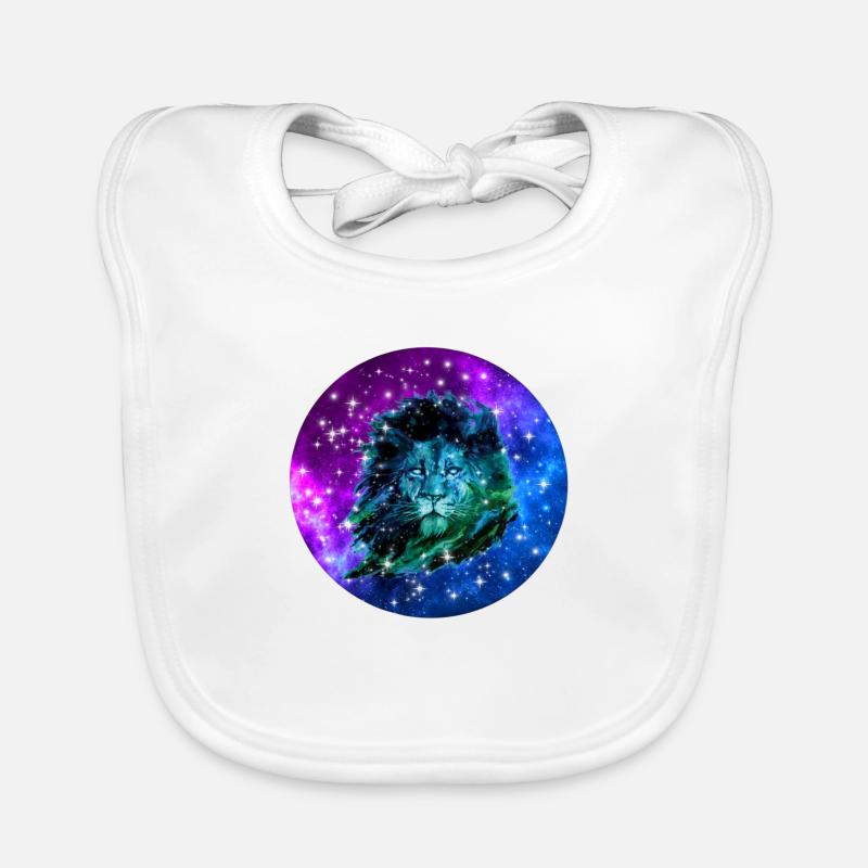Galaxy Löwe mit Galaxy Design Baby Bio-Lätzchen