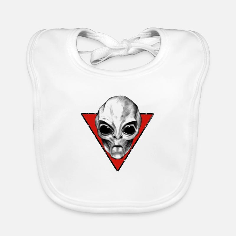 alien - Baby Bio-Lätzchen - Weiß