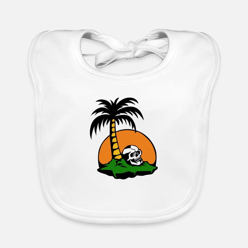 Beach Skull Organic Baby Bibs