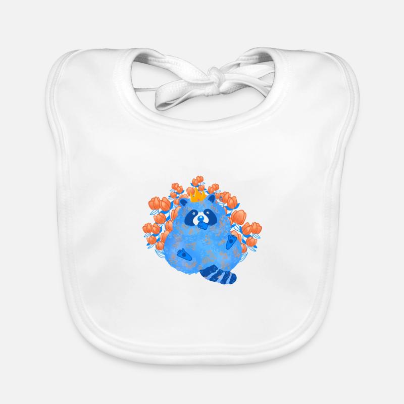 raton laveur bleu Bavoir bio Bébé