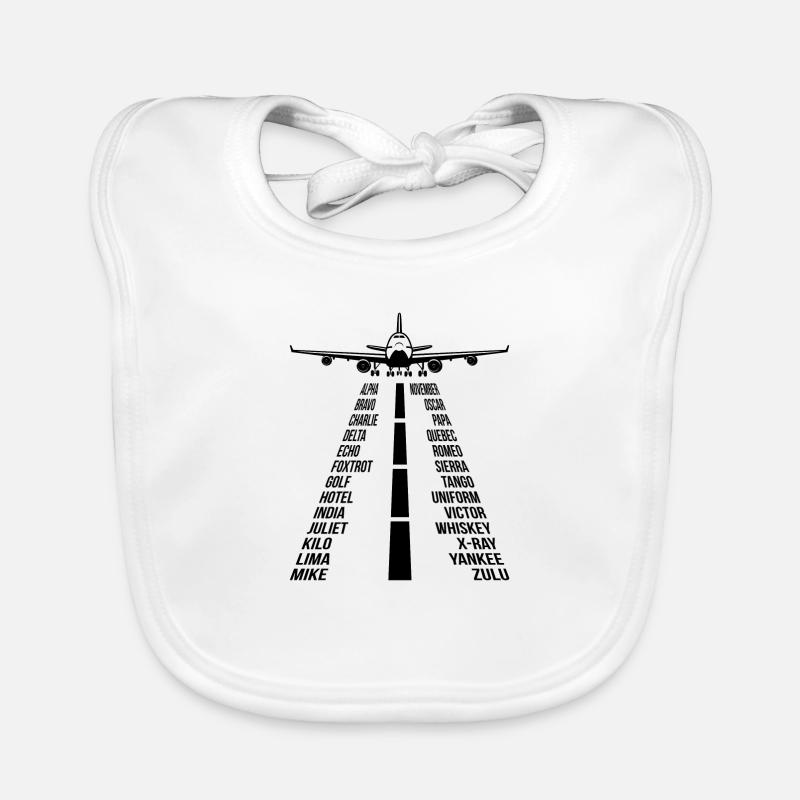 Airplane Pilot Copilot Gift Organic Baby Bibs
