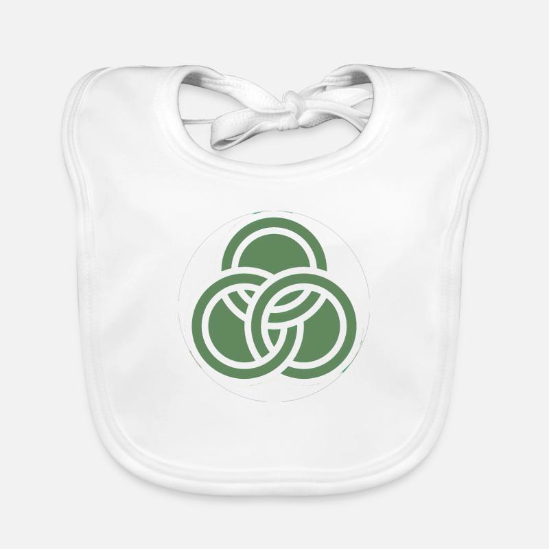 Celtic - Organic Baby Bibs - white