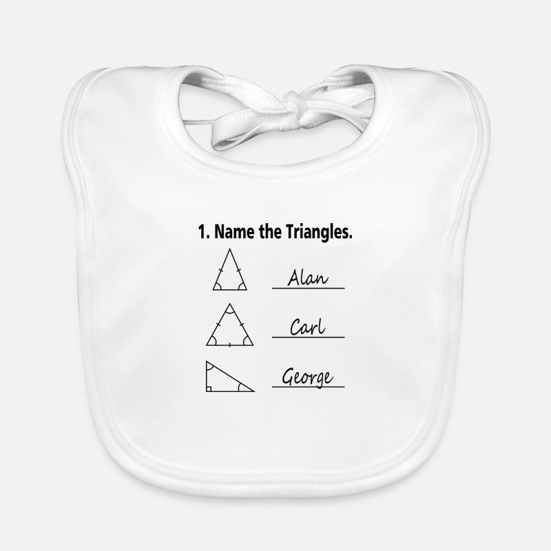 Nom des Triangles Mathe Nerd École cadeau Bavoir bio Bébé