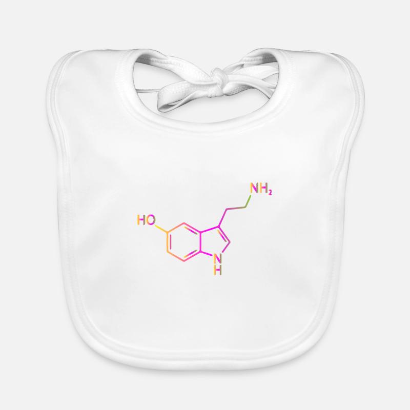 Sérotonine molécule chimie bonheur idée de cadeau Bavoir bio Bébé