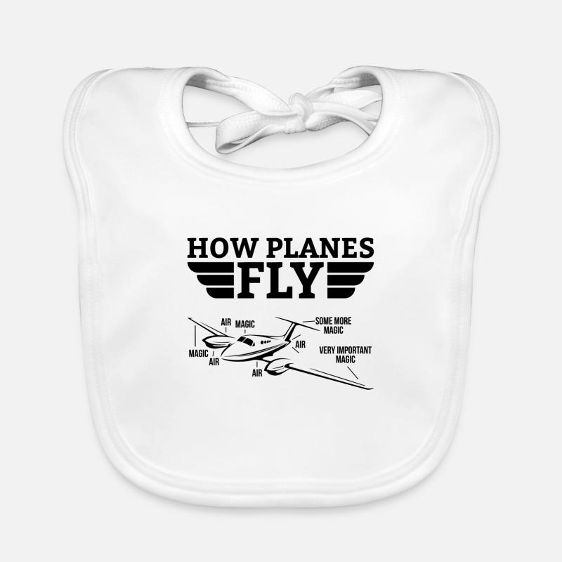How planes fly gift pilot plane copilot Organic Baby Bibs