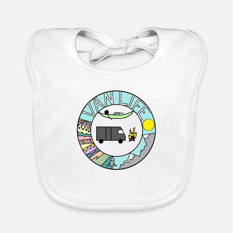 VAN LIFE VANLIFER NOMADS - Bavoir bio Bébé - blanc