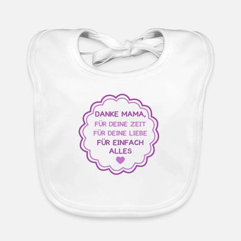 MUTTERTAG MUTTER MAMA MAMI DANKE DANK GESCHENKIDEE Baby Bio-Lätzchen