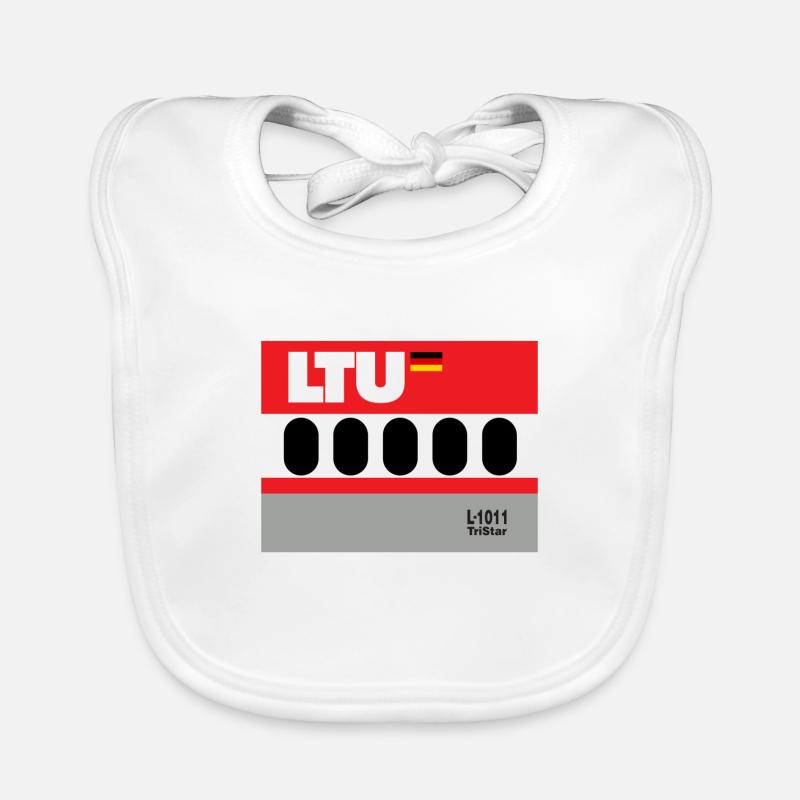 LTU Retro Airline Germany Organic Baby Bibs
