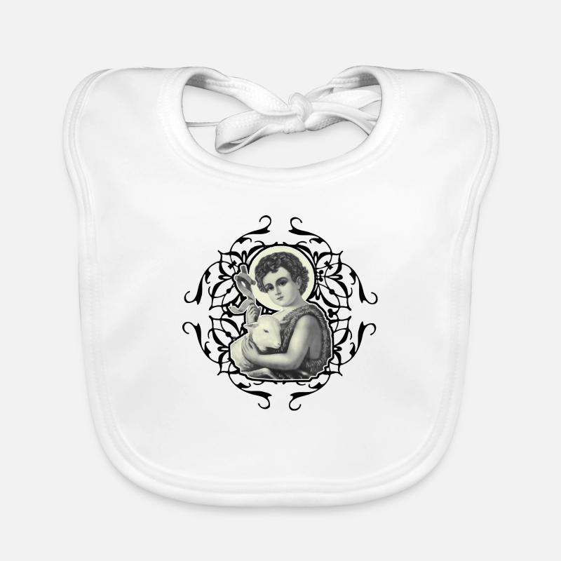 Johannes vom BabySchaf - Baby Bio-Lätzchen - Weiß