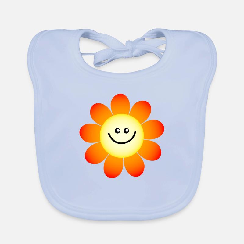 Lächelnde glückliche Gänseblümchen Blume Baby Bio-Lätzchen