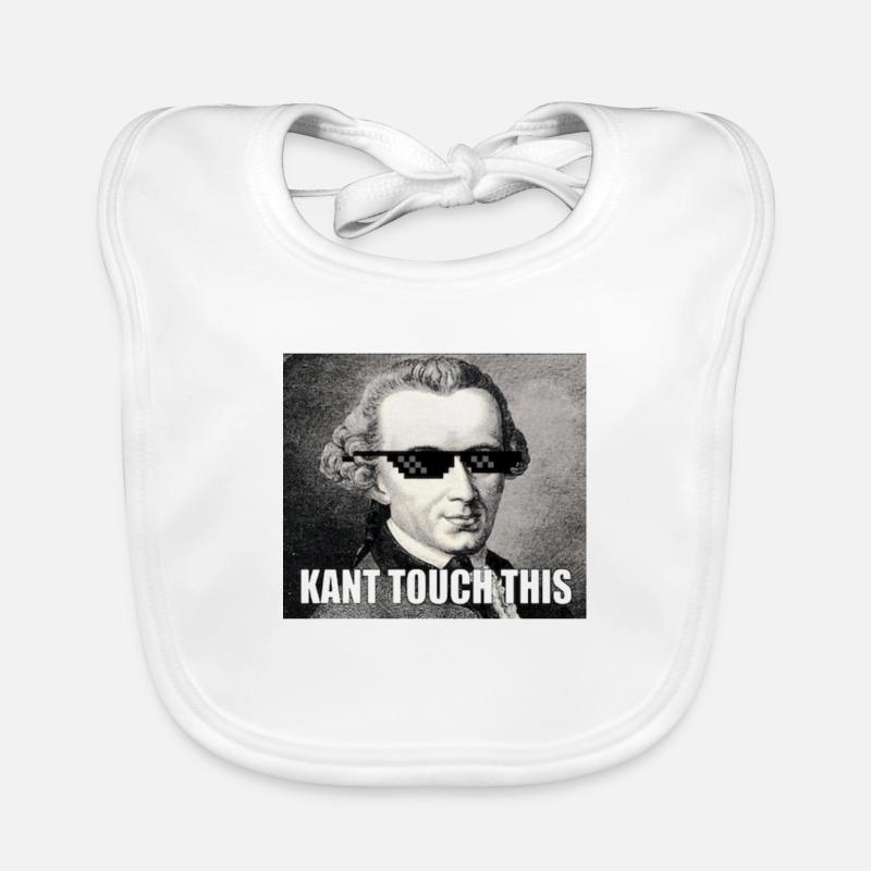 Kant touchez ceci - Bavoir bio Bébé - blanc