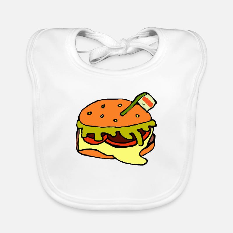 burger Organic Baby Bibs