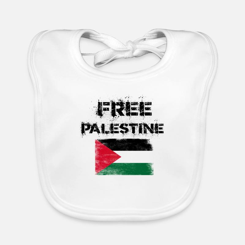 palestina libera palestina Bavaglino ecologico per neonato