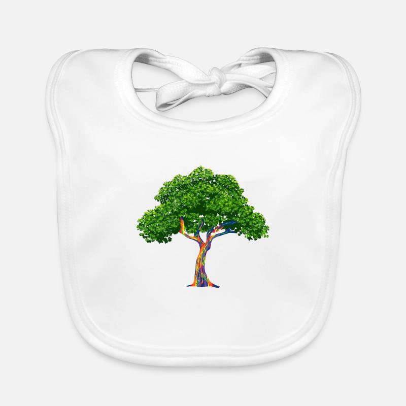 Rainbow Tree Rainbow Eucalyptus Tree Gift Organic Baby Bibs