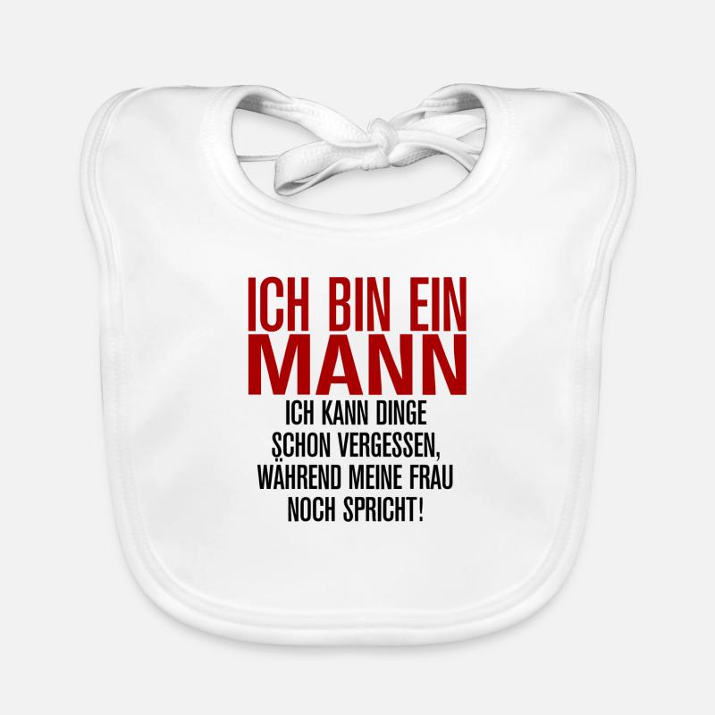 Ich bin ein Mann Baby Bio-Lätzchen