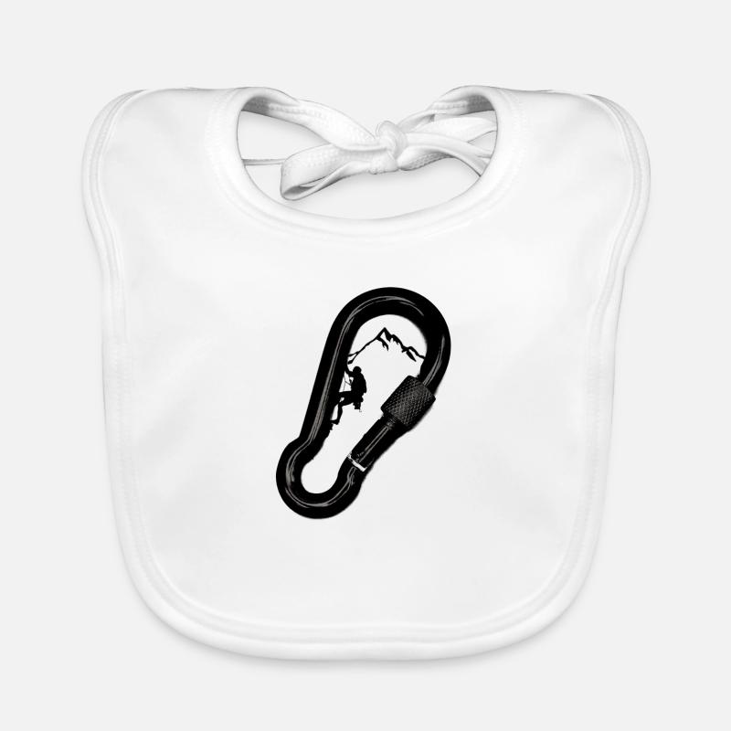 Klettern - Baby Bio-Lätzchen - Weiß