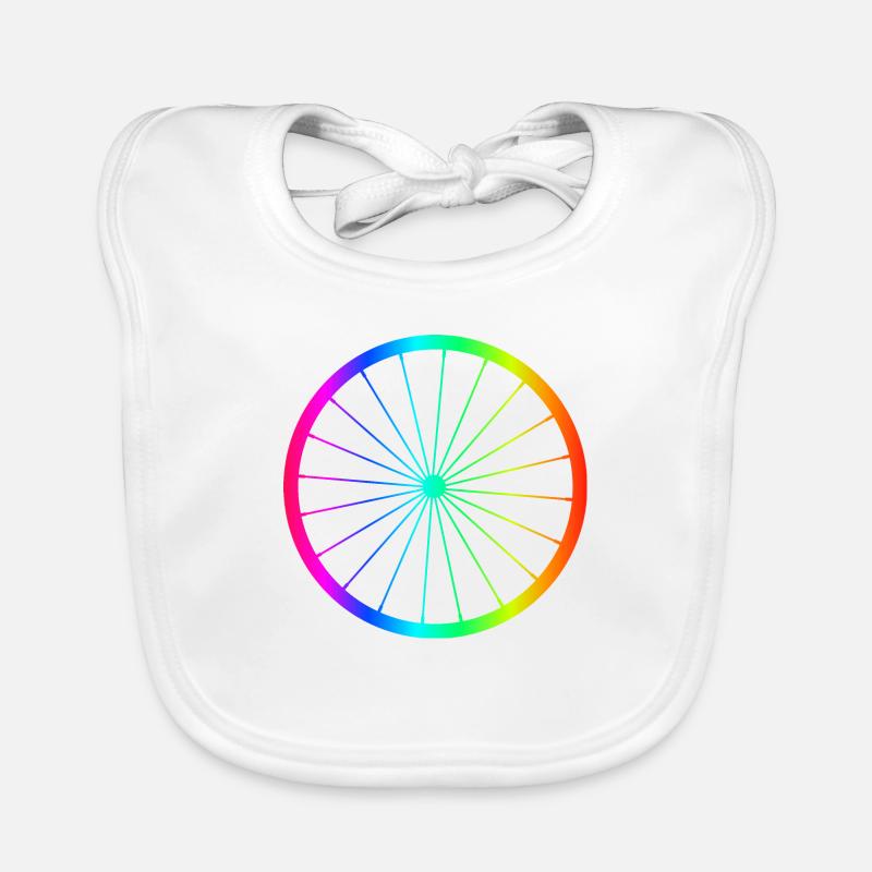 Bicycle Rainbow Rim Organic Baby Bibs