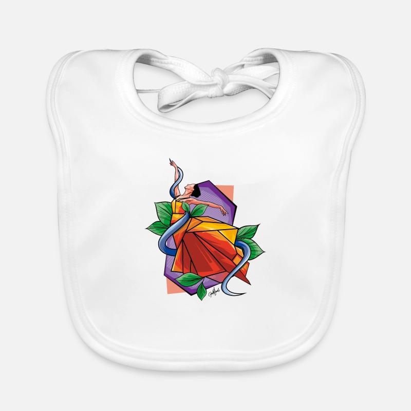 Geometric Dance Organic Baby Bibs