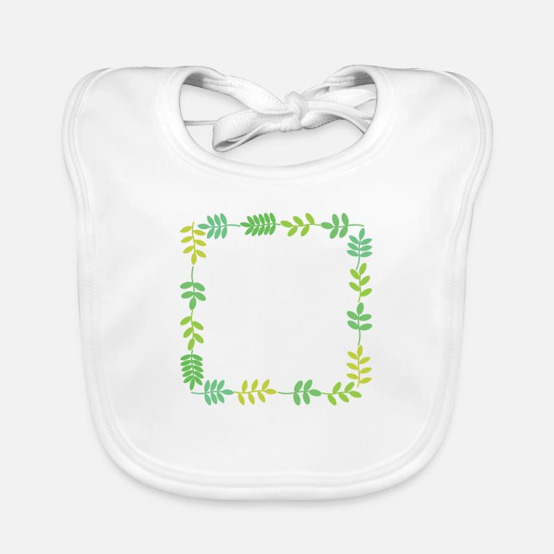 Cadre avec feuilles Bavoir bio Bébé