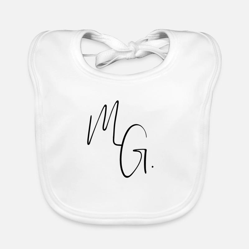 Initiales M.G Bavoir bio Bébé