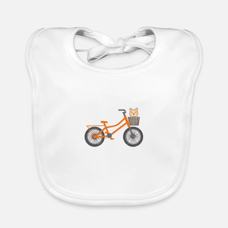 Corgi sur vélo Cyclisme Corgi Lovers Cadeau Bavoir bio Bébé