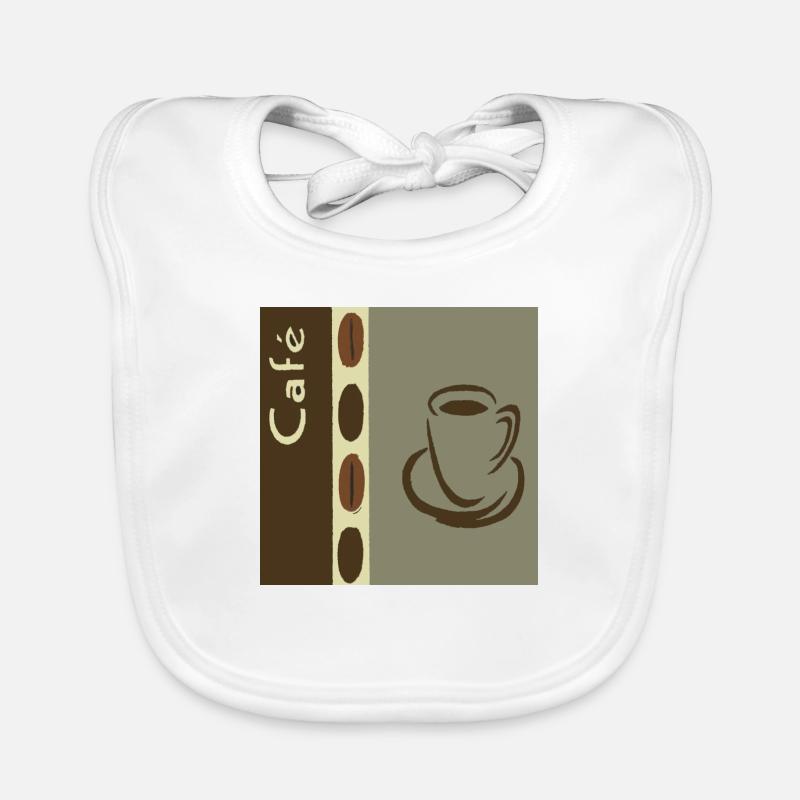 Kaffeebohnen Muster / Kaffee-Collage als Wanddeko Baby Bio-Lätzchen