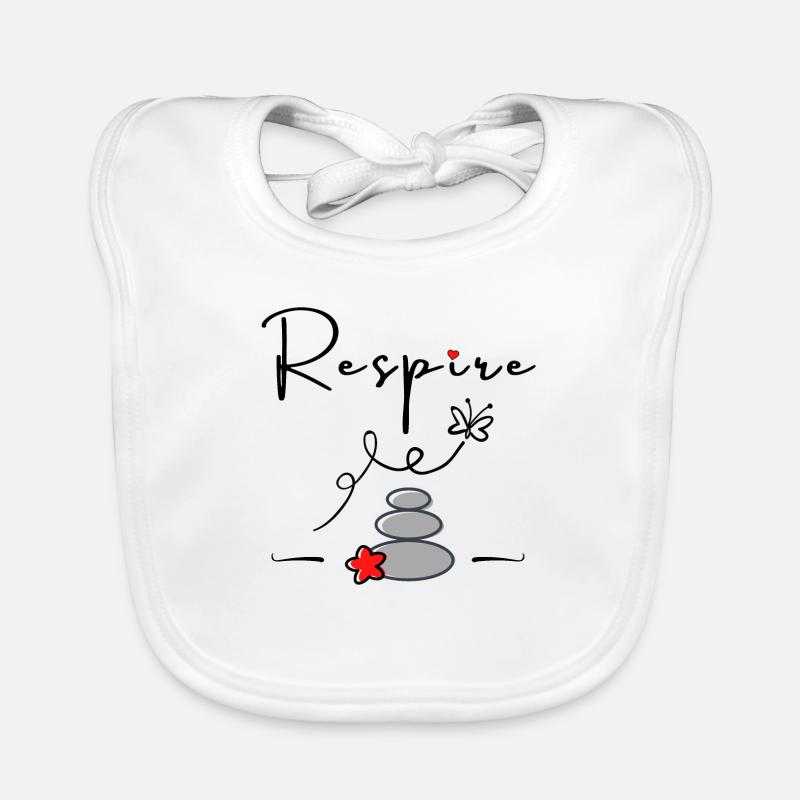 Atmen... Machen Sie eine Pause originelle Geschenkidee Baby Bio-Lätzchen