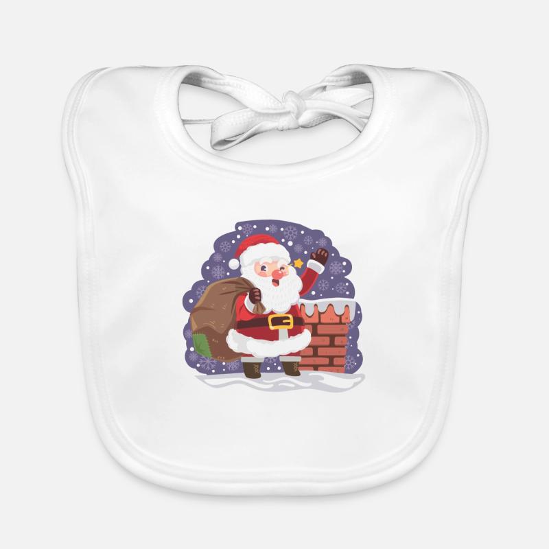 Der Weihnachtsmann ist da. Baby Bio-Lätzchen