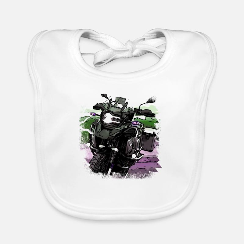Motorrad GS black Baby Bio-Lätzchen