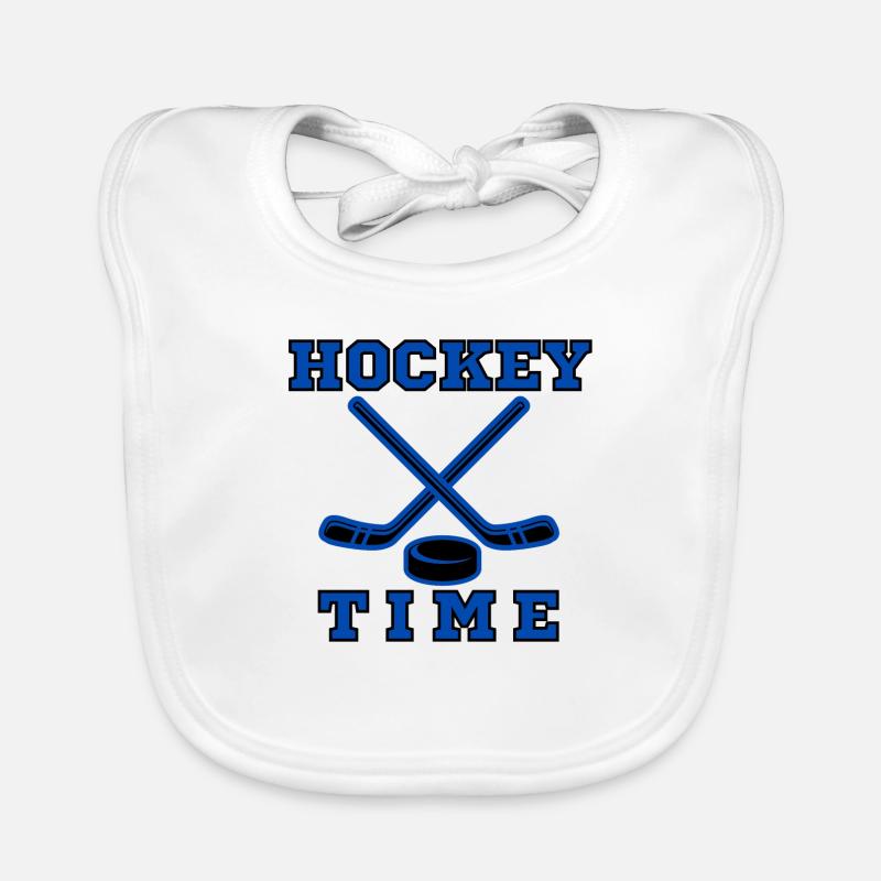 Hockey Time Originelle Geschenkidee Baby Bio-Lätzchen
