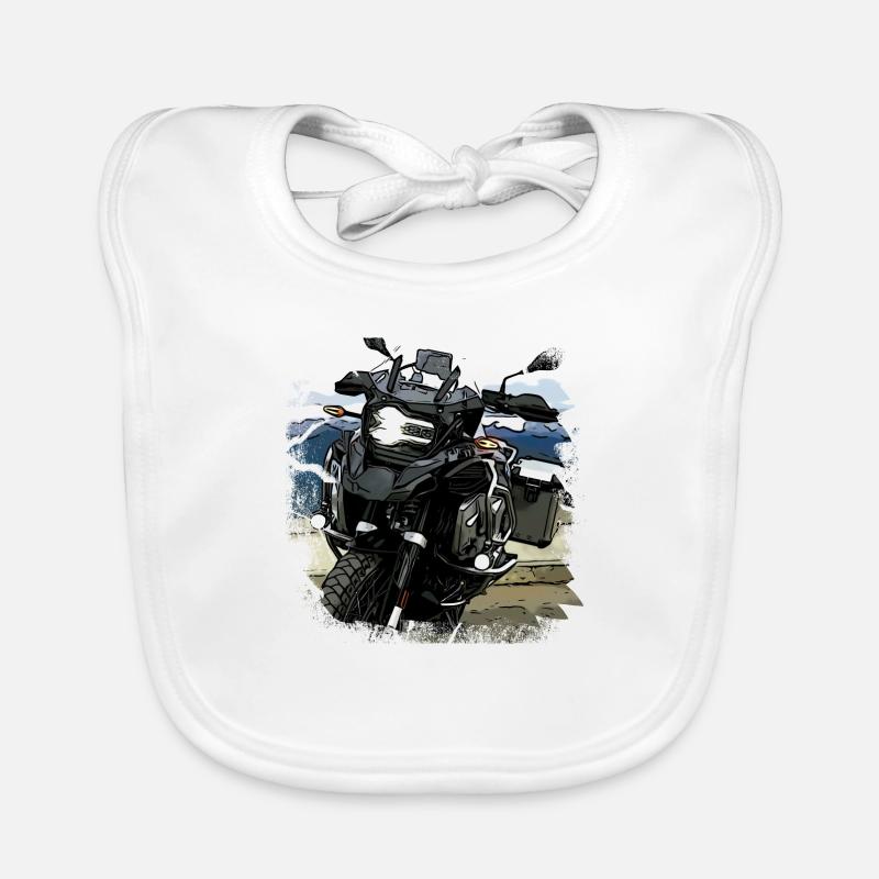 Affiche Moto GS Bavoir bio Bébé