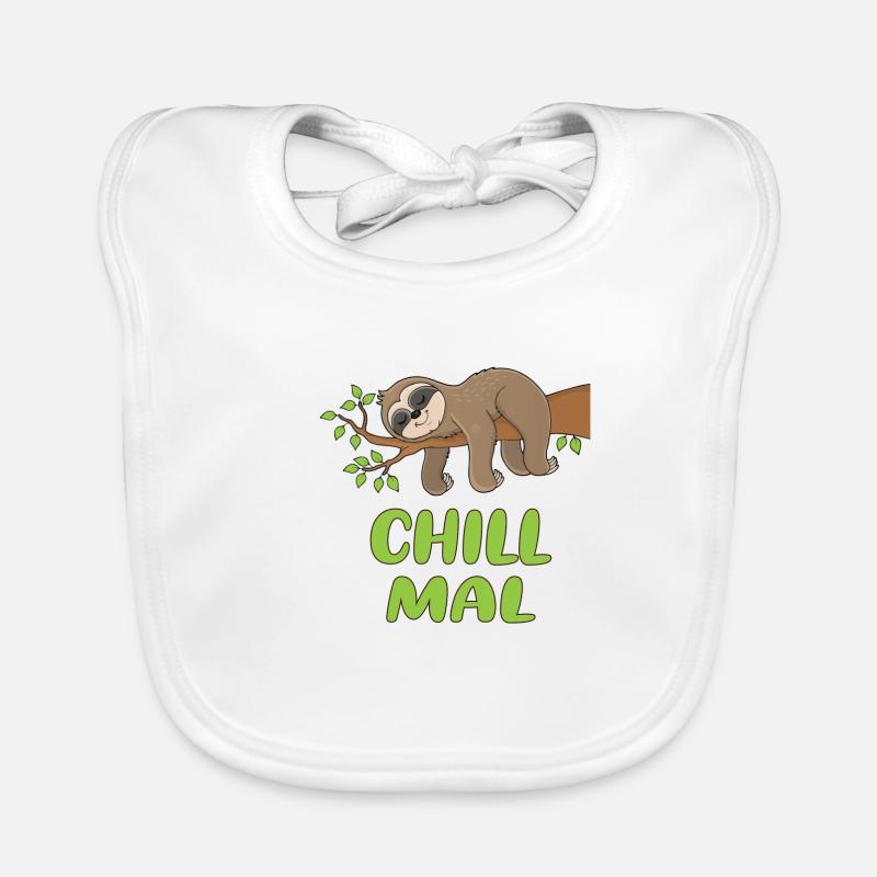 Chill Mal - sloth on a branch! Organic Baby Bibs