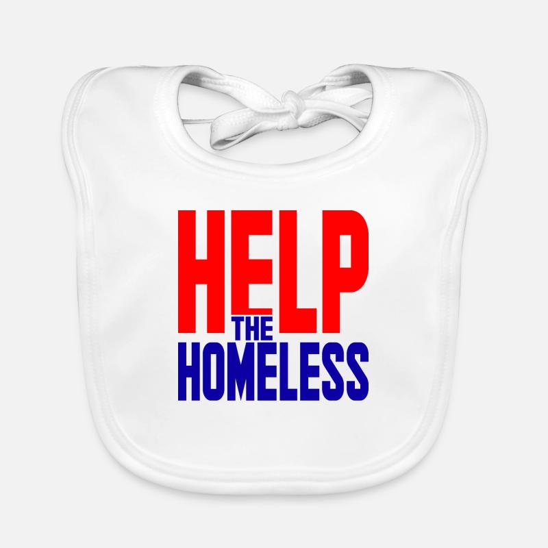 Aidez-les sans abri solidarité Bavoir bio Bébé