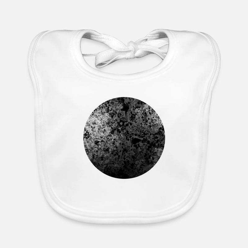 Cercle abstrait logo noir et blanc cellules Bavoir bio Bébé
