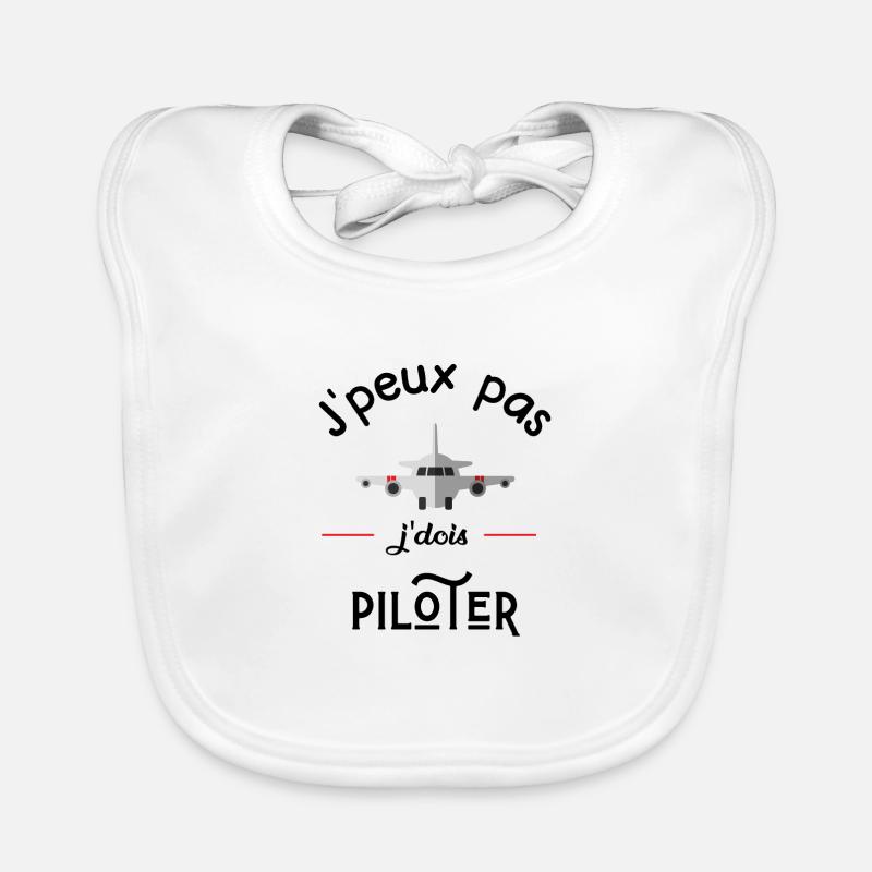 Ich kann nicht ich muss Pilot-Geschenkidee Baby Bio-Lätzchen