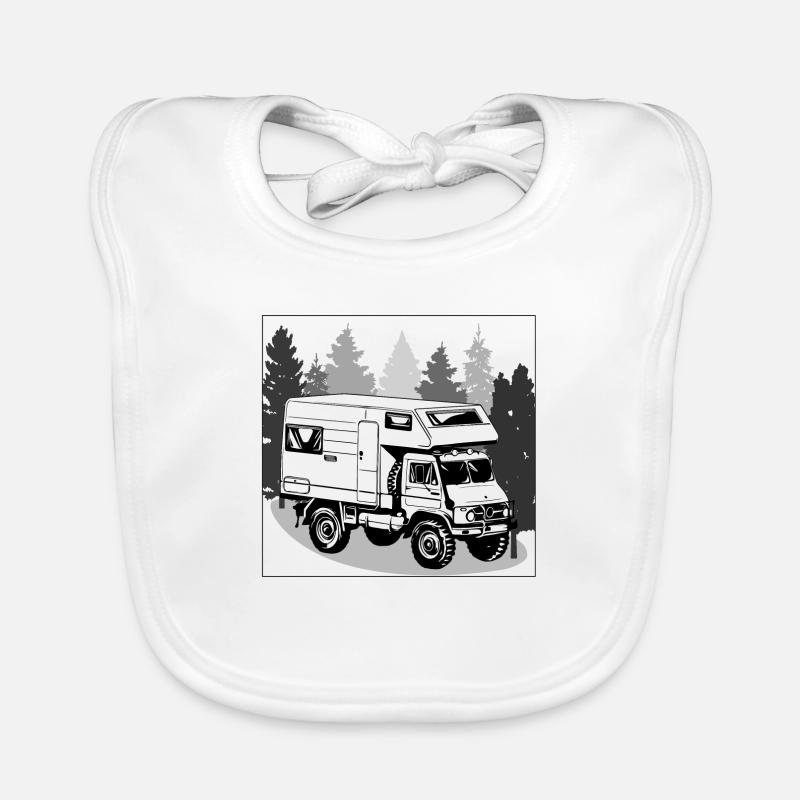 Camping - Unimog - Adventure - Oldtimer Baby Bio-Lätzchen