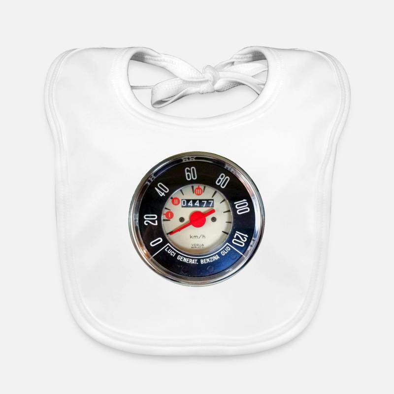 Compteur de vitesse 500 Nuova - Bavoir bio Bébé - blanc