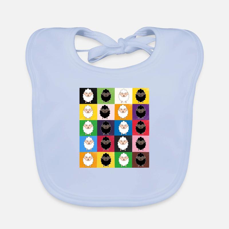 Moutons patchwork Bavoir bio Bébé